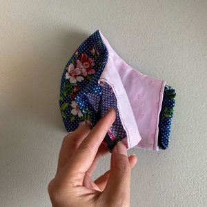 Handmade face mask floral print